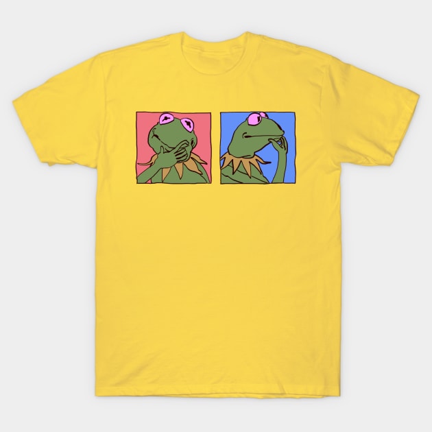 kermit the frog thinking inside the box / the muppets meme T-Shirt by mudwizard